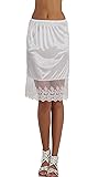Women Single lace Satin Underskirt Half Slip Skirt