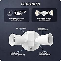 Globe Electric 17000081 240 W Twin Head White