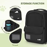 Pecute Cat Carrier Rucksack Pet Carry Bag for Dogs Cats Rabbits 42x32x30cm Black view 9