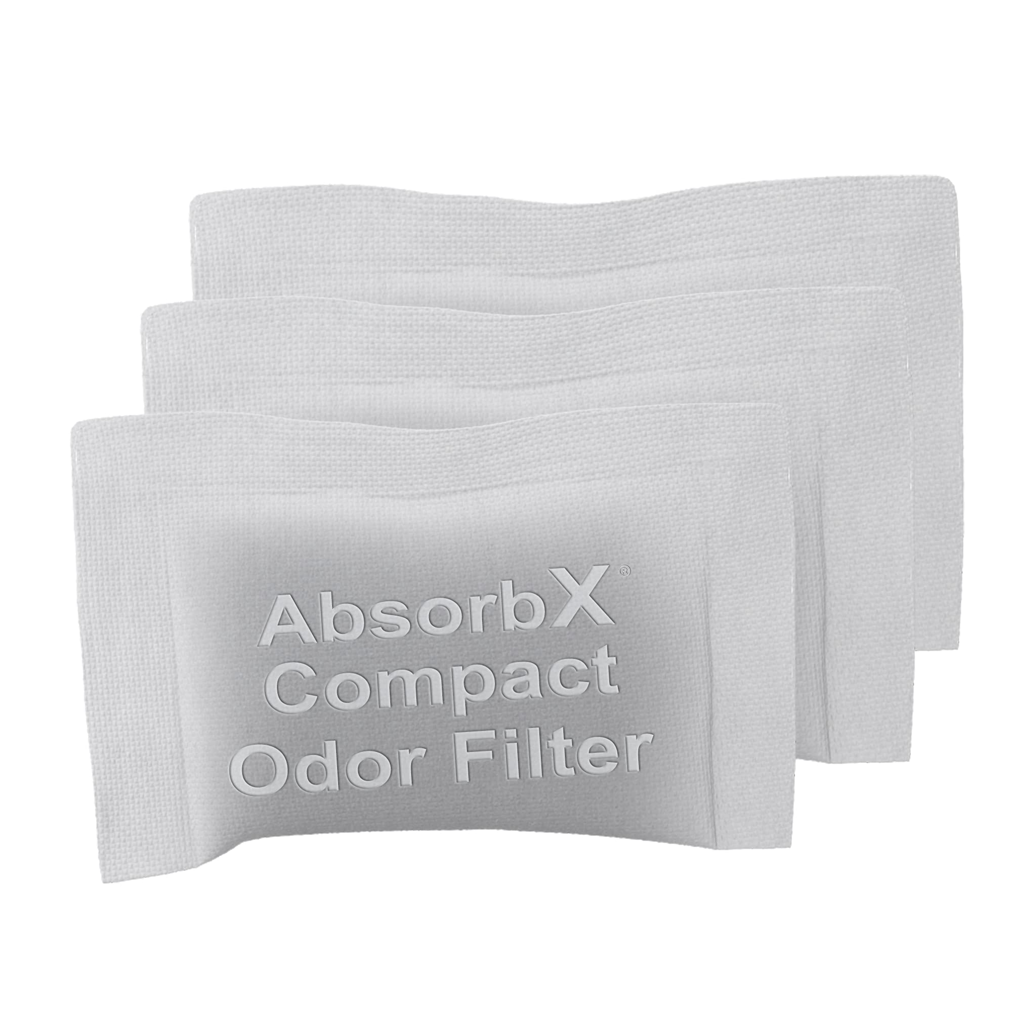 iTouchless 3-Pack AbsorbX Compact Odor Filters For Trash Cans and Compost Bins, Absorbs Garbage Smells, All Natural Activated Carbon
