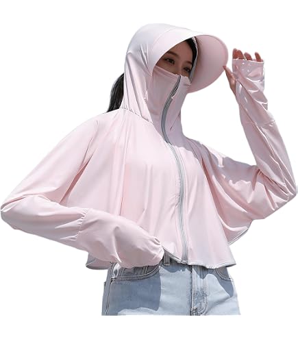Kiobrvhe Women's Sun Protective Full Zip UPF 50+ UV Protection
