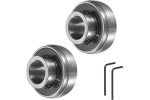 uxcell 2pcs UC204-12 Pillow Block Bearings 3/4" Bore Bearing Units Chrome Steel (GCR15) Flange Mounted Bearing Housing with W