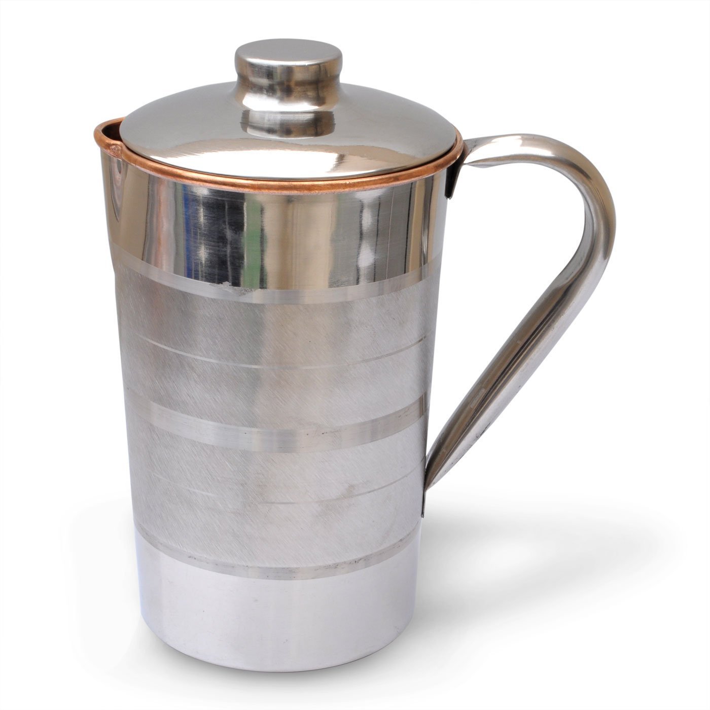 Buy Dungri India Craft Copper Jug With Lid Outside Stainless Steel