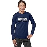 Little King NCAA Youth Boys Long Sleeve Tee-Arch/Stripes Logo-Penn State-Navy-Youth Large