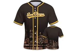CHALSIA Baseball City Night Skyline Jersey Shirt Printing Apparel for Men Fans Gifts S-2XL