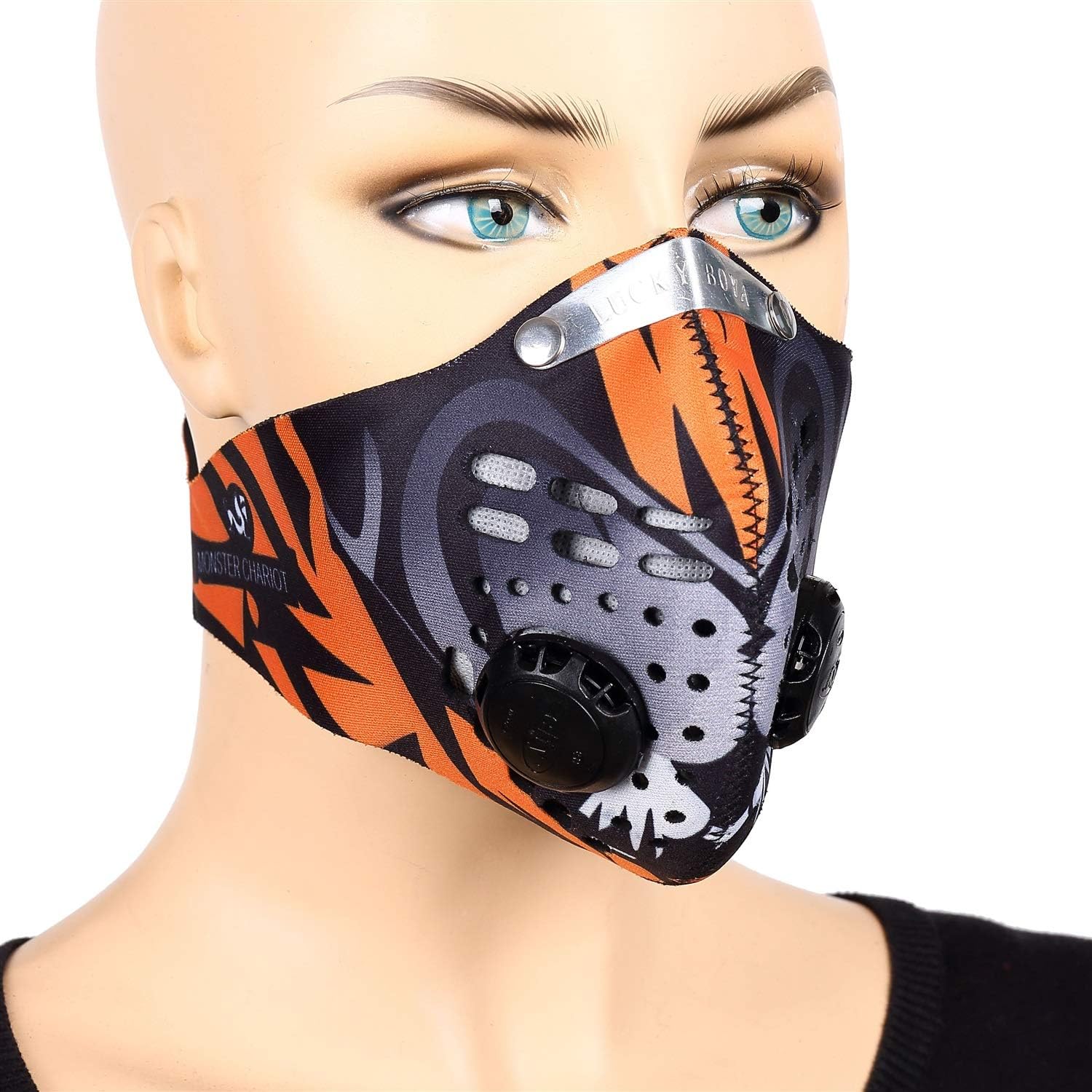 Redfiy Anti-Pollution City Cycling Anti Dust Face Protection 口罩 Sports Face Ma-SKS Activated Carbon Filtration Exhaust Gas Half Face Mouth Ma-SKS for Outdoor Sports Running (Color : Orange)