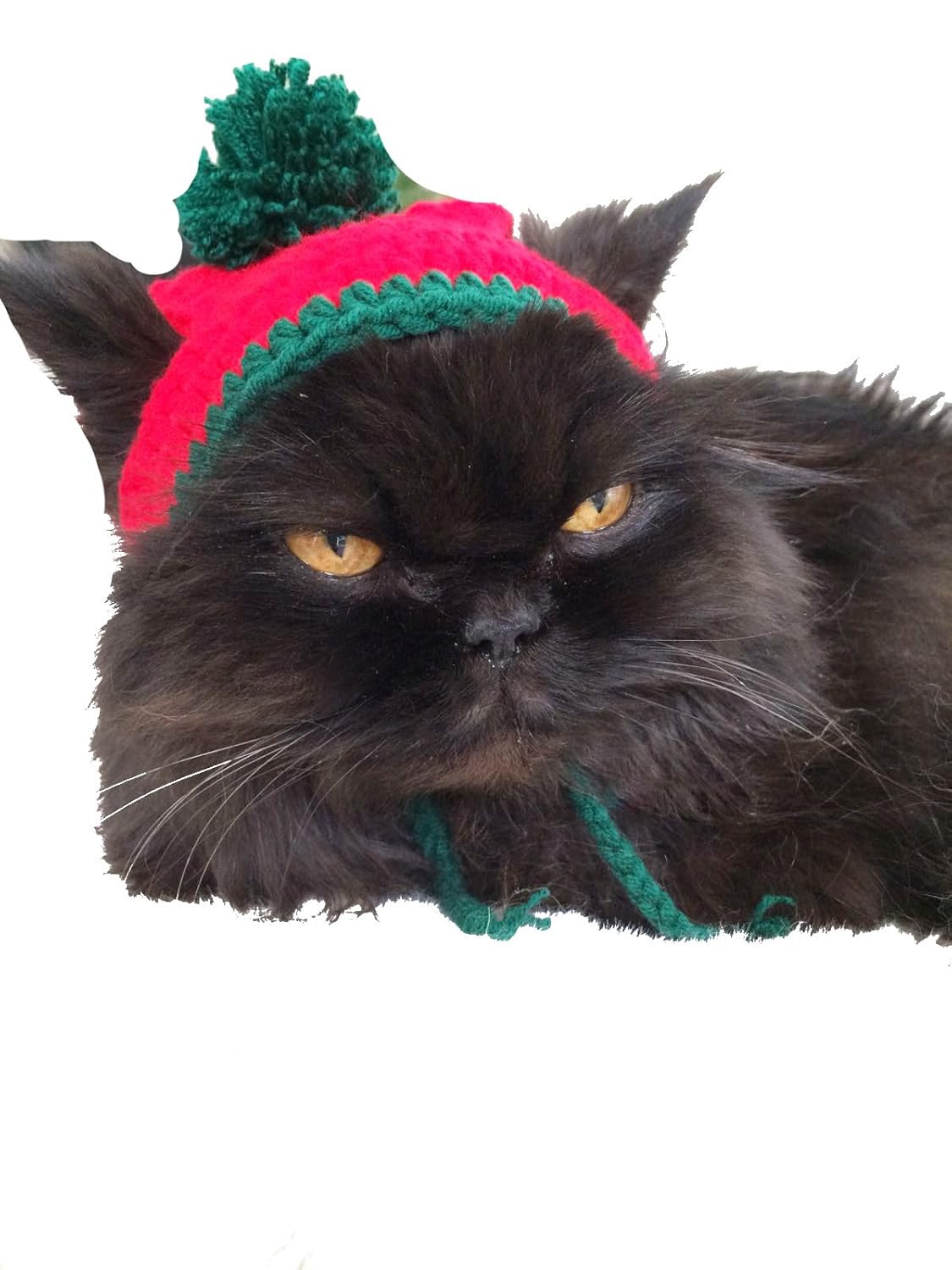 Super Mignon Rouge Et Vert Dhiver Pom Pom Oreille Trous