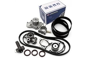 WQ W&Q AUTO PARTS Timing Belt Water Pump Kit fits for 1995 1996 1997 1998 1999 2000 2001-2004 For Toyota Tacoma, 2000-2004 For Toyota Tundra, 1996-2002 For Toyota 4Runner, 1995-1998 For Toyota T100 3.4L V6 GAS DOHC