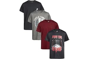 Pro Athlete Boys’ Athletic T-Shirt – 4 Pack Active Performance Dry-Fit Sports Tee (8-16)