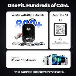 Wireless CarPlay Adapter for Apple, 2024 Newest