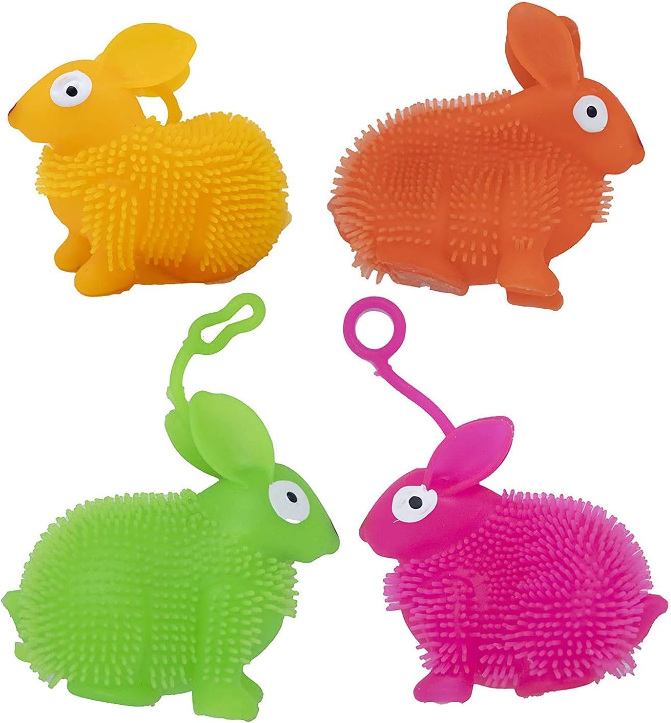 Iyaan LED Squishy Mesh Stress / Depression / Anger Relief Toy for Hand Exercise for Men and Women Set of 4