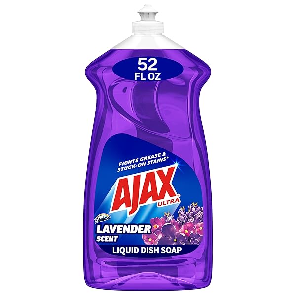 AJAX ULTRA LIQUID DISH SOAP WITH FABULOSO, LAVENDER SCENT, 52 OZ