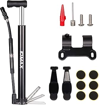 Amazon 空気入れ 携帯ポンプ 携帯空気入れ 自転車用 空気入れ ゲージ付き ミニフロアポンプ エアポンプ フロアポンプ 仏式 米式 英式 ボール ボートバルブアダプター エアゲージ ロードバイク対応 100psi ミニポンプ 耐久性高 コンパクトで軽量 携帯ポンプ 固定フレーム