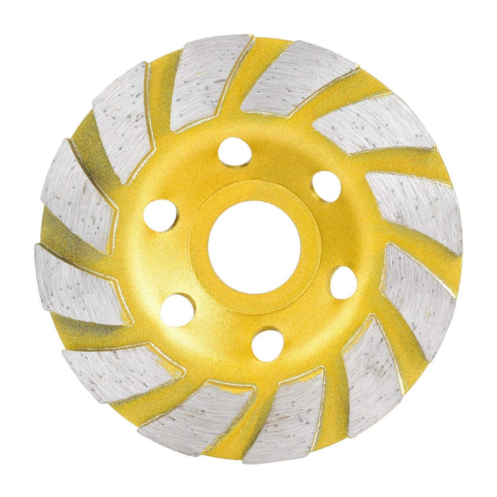100mm Concrete Grinding Cup Wheel, 13600 Speed Diamond Polishing Wheel Cup Heavy Duty Turbo Row Grinding Disc for Angle Grinder, Marble