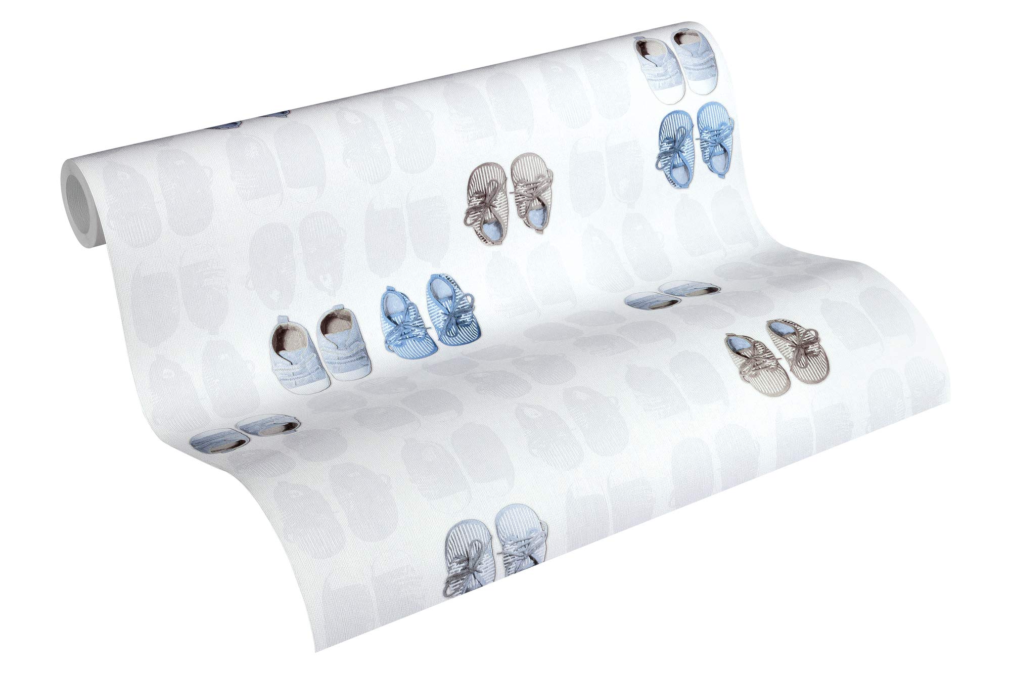Kids Wallpaper Little Stars Non-Woven Wallpaper 10.05 m x 0.53 m Blue White Made in Germany by Livingwalls 358622 35862-2