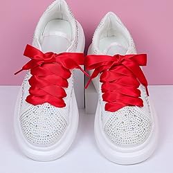 Booyckiy Flat Colorful Satin Ribbon Shoelaces