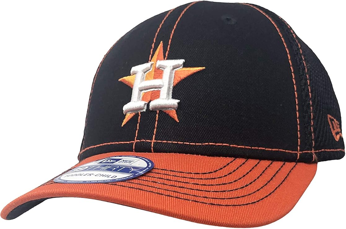 New Era Houston Astros Fitted 39Thirty MLB Curve Bill Baseball Cap 3930