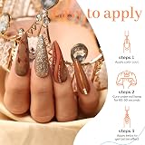 Modelones Gel Nail Polish Set 6 Colors Nude Brown Soak Off Glitter view 7