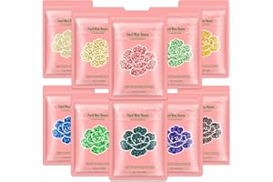 Bouvetan Hard Wax Beads 2.2 lbs, 10 Pack Variety Wax Beans for Hair Removal, Sensitive Skin, Ideal for Face, Eyebrows, Bikini, Underarms, Legs, Brazilian Waxing and Full Body