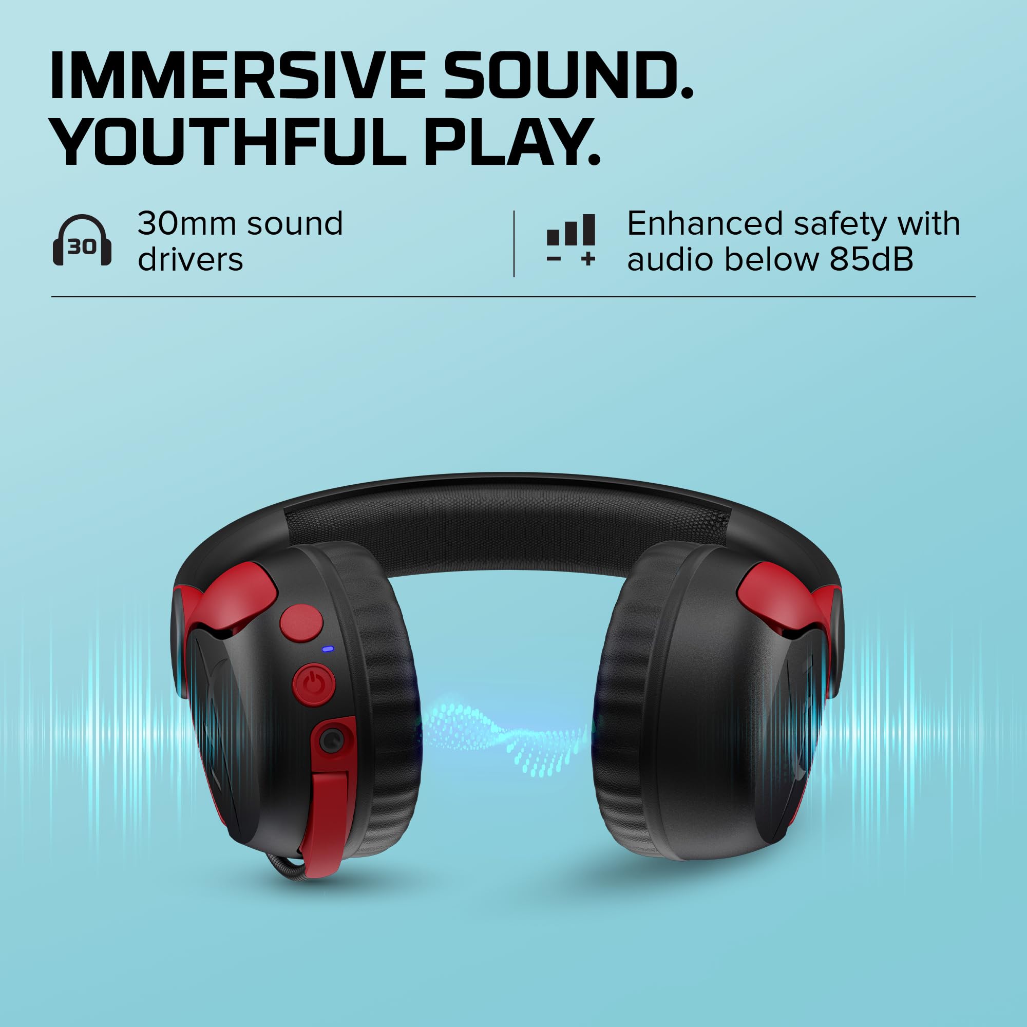 HyperX CloudX Stinger 2 Core - Gaming Headset for Xbox, Lightweight Over-Ear headsets with mic, Swivel-to-Mute Function, 40mm Drivers - Black