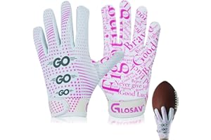 GLOSAV Football Gloves for Kids, Youth, and Adults - Super Sticky Silicone Receiver Gloves for Men and Women