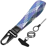 BuitBoll Stretchy Wristlet Keychain, Wrist Lanyard Strap Key Chain Holder to Hold Keys Wallet Phone ID Badge for Men Women