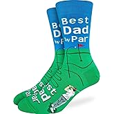Good Luck Sock Men's Best Dad By Par Socks, Big & Tall, Shoe Size 13-17