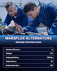 MARSFLUX 130 Amp Alternator Compatible With Acura