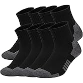 COOVAN Mens Ankle Athletic Socks Quarter Cushion Moisture Wicking Running Sports Work Socks 7 Pairs