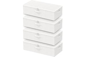 GUOHNHE Under Bed Storage Bins, Closet Containers Organizers, Foldable Basket with Zippered, for Blankets, Clothes, Comforter