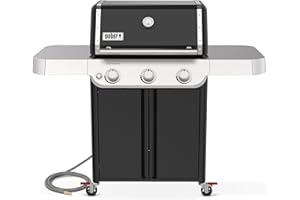 Weber Genesis E-315 Natural Gas Grill for Outdoor Cooking, 3 Burners, Black