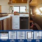 AAOBOSI 45L Campervan Fridge with APP Control 12V Refrigerator Freezer view 3