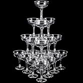 40 Pcs Acrylic Champagne Coupe Glasses, 5 oz Acrylic Martini Glasses for Party Champagne Tower, Unbreakable Margarita Coupe, Stackable Stemmed Margarita Coupes, for Wedding Birthday Party Bar