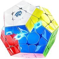 GAN Megaminx Maglev, Pentagonal Magnetic Speed Cube with 160 Magnets, 3x3x3 Fast Smooth Tension Adjustable Anti-POP STEM Toy 
