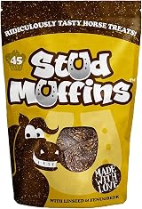 Tcllka Stud Muffins 45 Pack Brown Horse Treats Organic Oats Molasses view 3