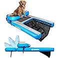 SOLSTICE Inflatable Pup Plank, Dog Water Ramp for Boats & Docks, Boost Step, 220 lb Capacity - Floating Platform for Pets for Lake, River, Beach & Swimming Pool, Includes Pump, Patent-Protected Design