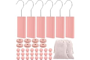 40Pcs Cedar Block for Clothes Storage,Cedar Chip Wood Ball and Ring, Cedarwood Moth Repellent Killer, Fresh Scented Sachet Na