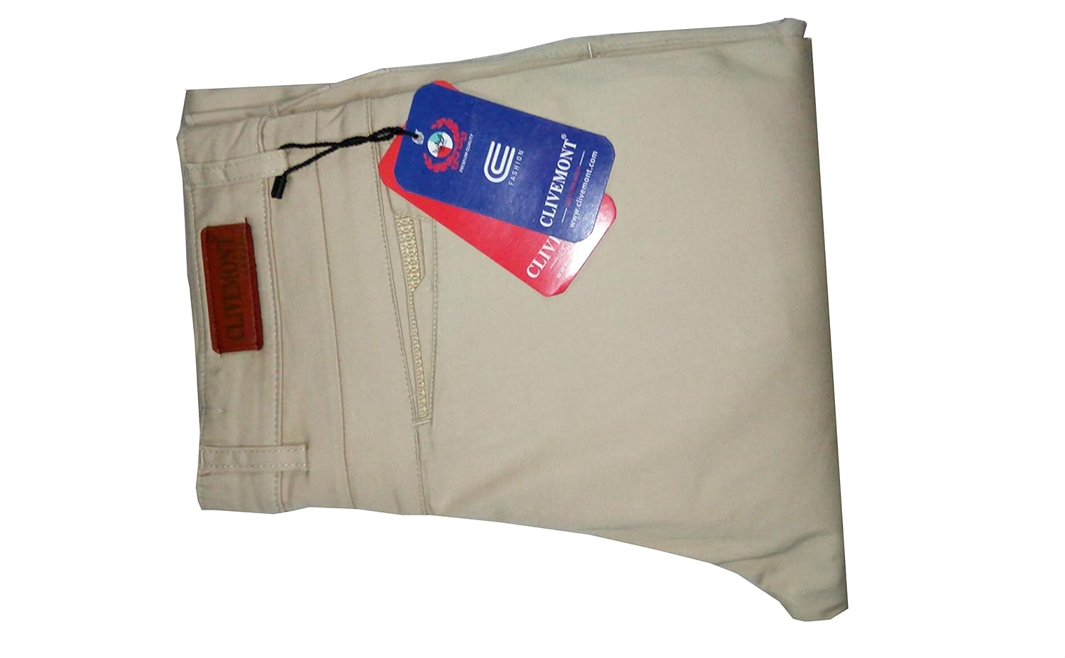 clivemont men's off white formal regular fit trouser cloc2