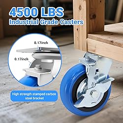 W B D WEIBIDA 6 Inch Heavy Duty Casters Set of
