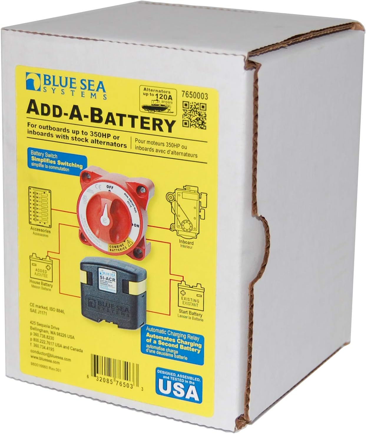 Amazon.com: Blue Sea 7650003 Add-A-Battery Kit - Boxed Packaging (52196