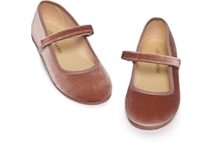 Childrenchic Mary Jane Shoes for Girls – Classic & Comfortable Dress Shoes for Toddlers & Kids – Perfect Flats for School, Play, and Special Occasions (Velvet)