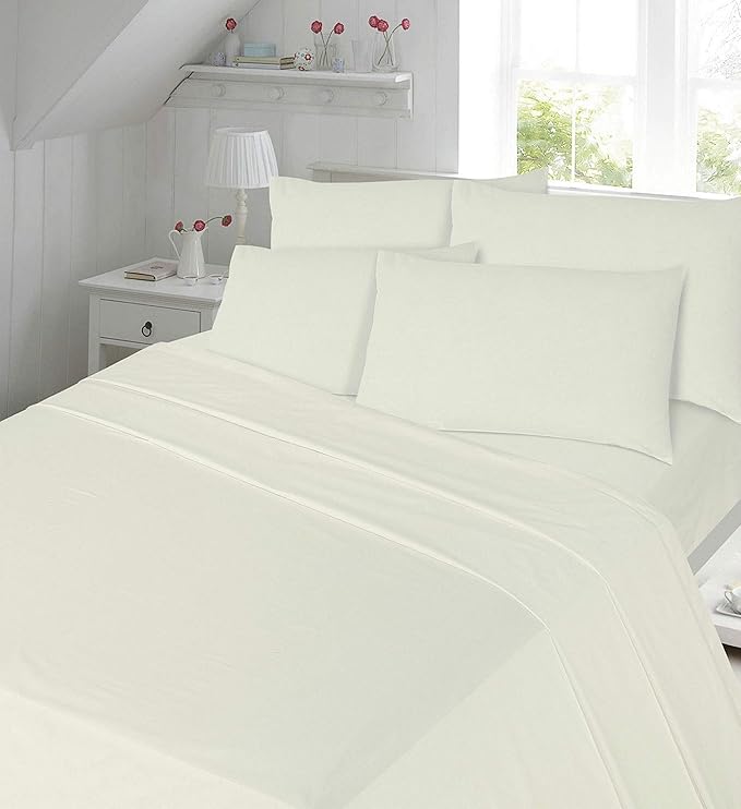 Percale Flat Sheets Non Iron Bed Sheets New Double Size 180 Tread Count Plain Dyed High Quality