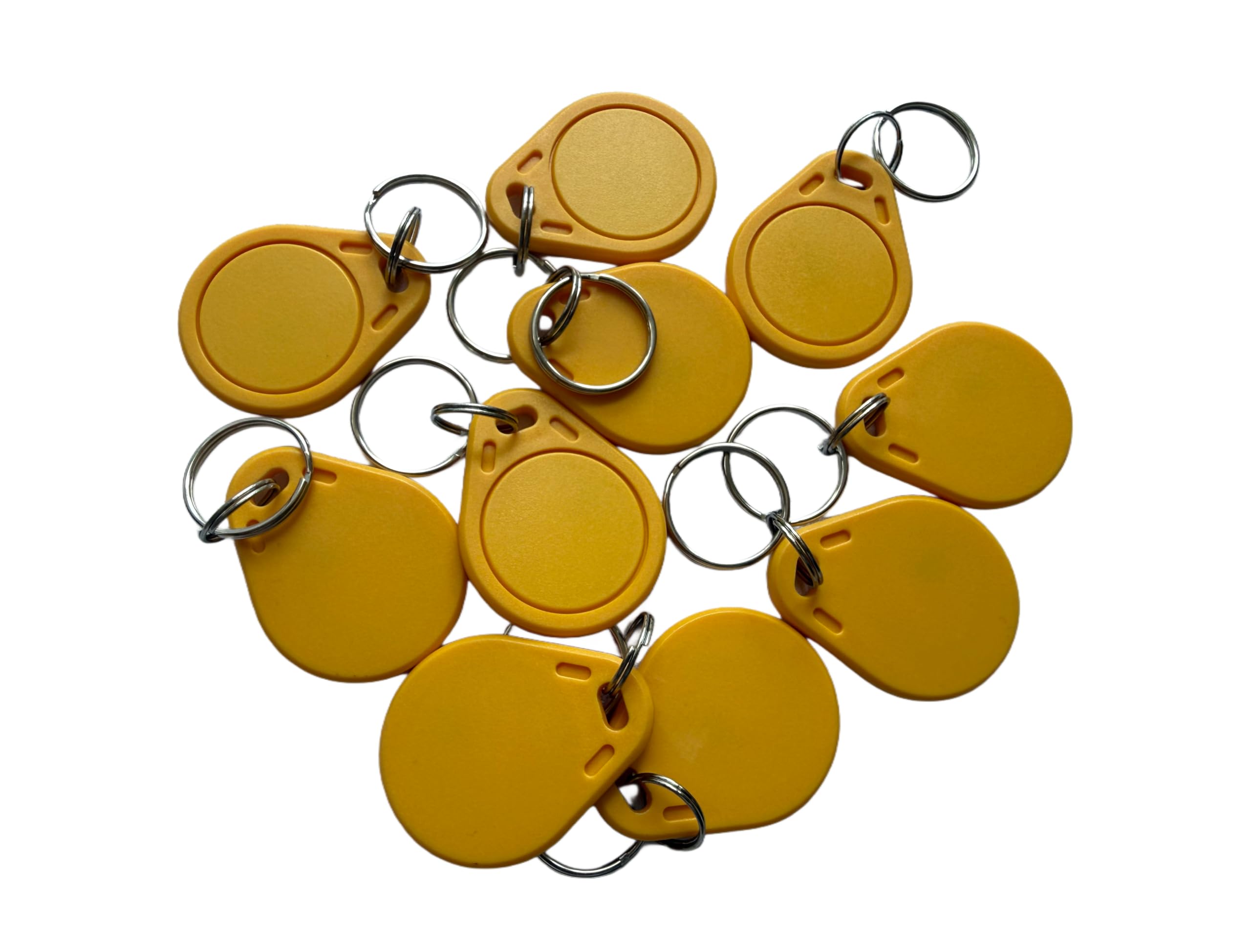 YARONGTECH rfid tags 1K access Control 13.56mhz keyfobs (pack of 10) (Yellow)