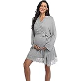 Maternity Robes for Women - Hospital Labor Delivery Robes - Pregnancy Nursing Sleepwear