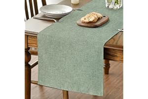 Artoid Mode Sage Green Table Runner, Seasonal Spring Summer Washable Kitchen Dining Table Decoration for Home Party Decor 13x