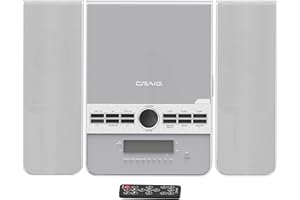 Craig CM427BT-SL 3-Piece Vertical CD Stereo Shelf System with AM/FM Radio, Bluetooth Wireless Technology & Remote Control in 