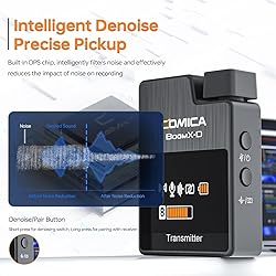 COMICA BoomX-D2 Wireless Lavalier Microphone, 2.4G