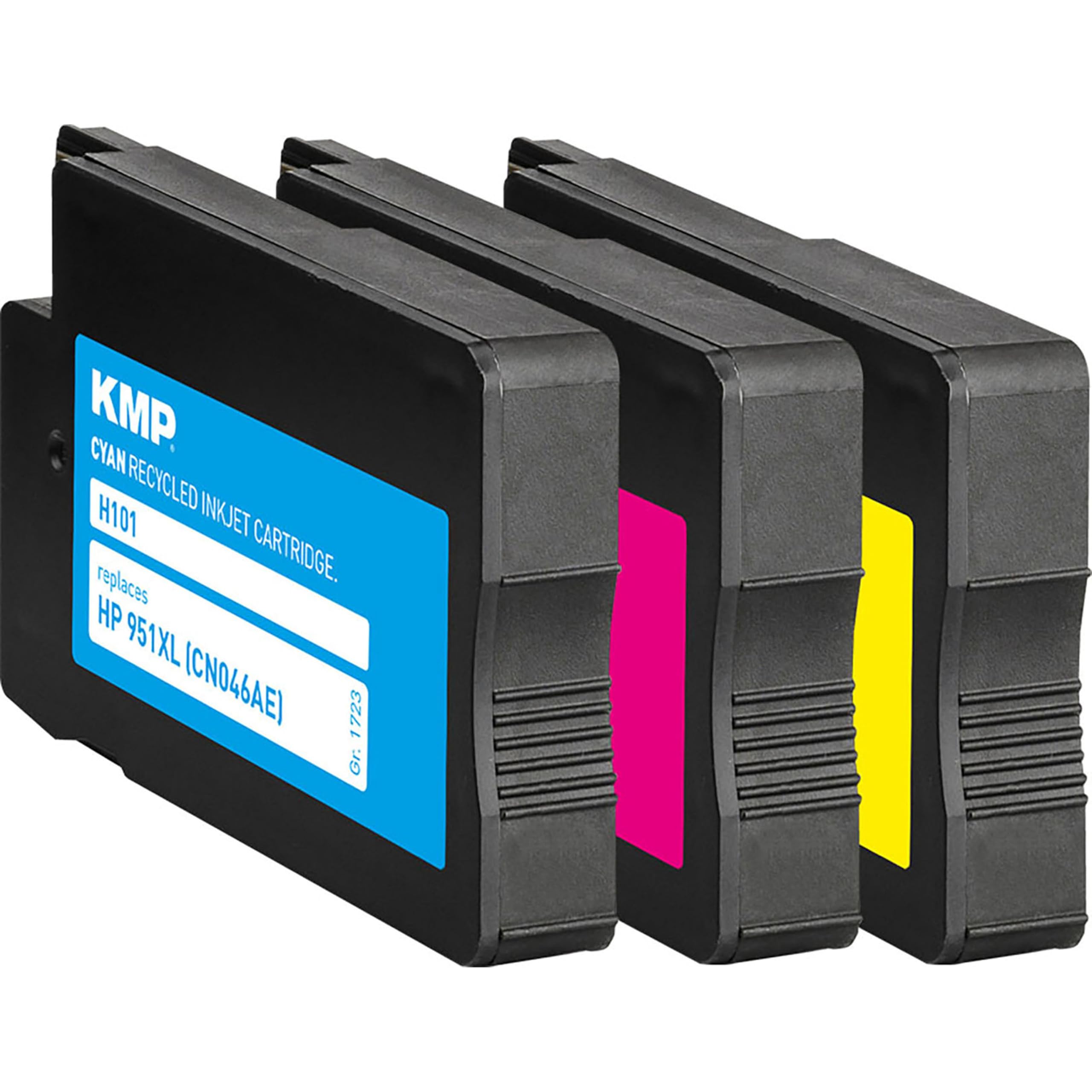 KMP Compatible Premium Ink Cartridge for HP 951XL - Tricolour (Pack of 3)