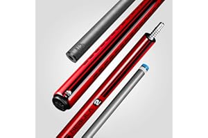 RHINO Nebula 2 Pool Cue - Premium Carbon Fiber Shaft & Composite Butt. Time Crystal Tip, Pro Taper Design. 3/8-8 Joint, Wrapl