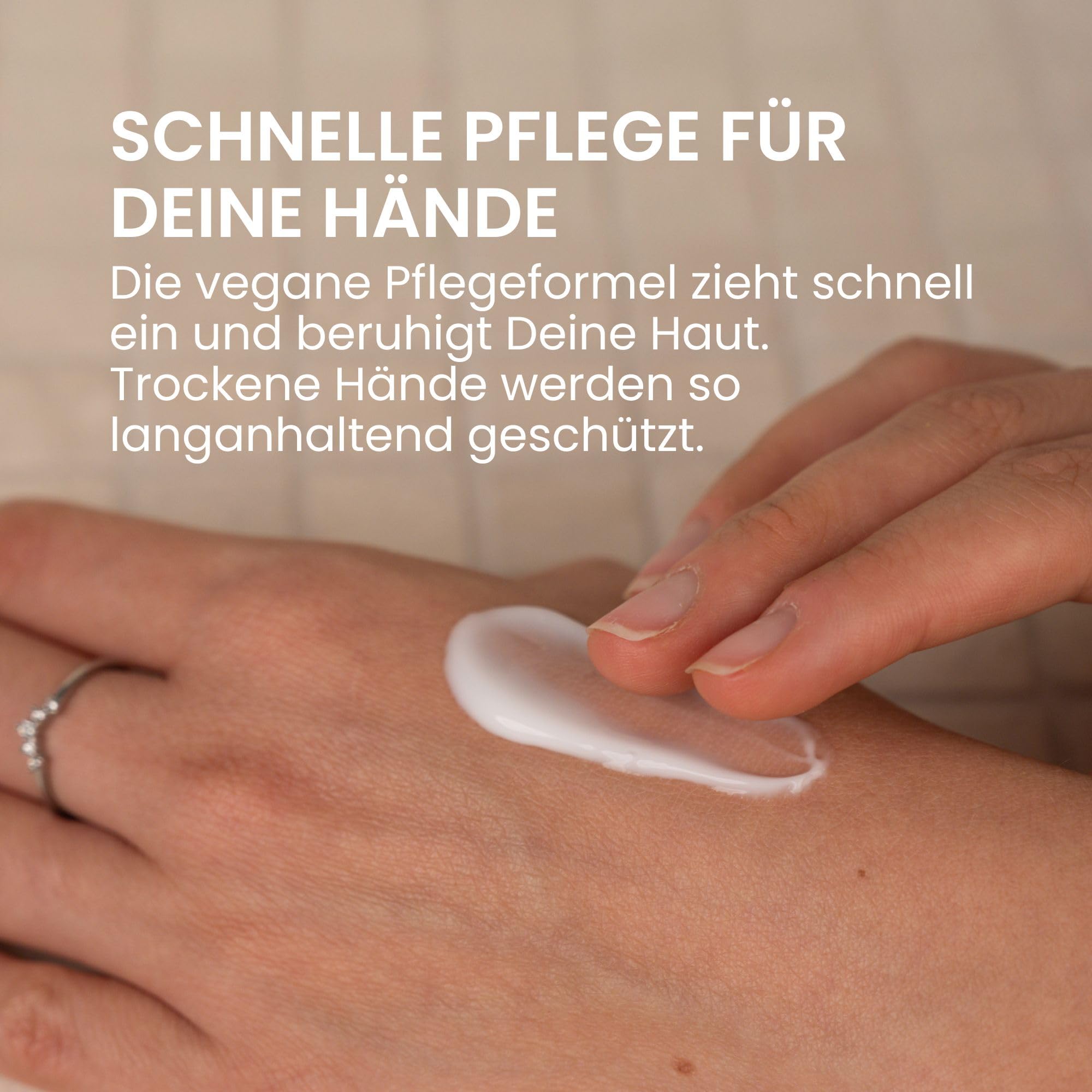 Jean & Len Handcreme Kamille & Olivenöl, vegane Pflegeformel mit Bio-Kamillenblüten Extrakt & Olivenöl, hautberuhigend, zieht schnell ein, vegane Handpflege, ohne Parabene & Silikone, 75 ml 3
